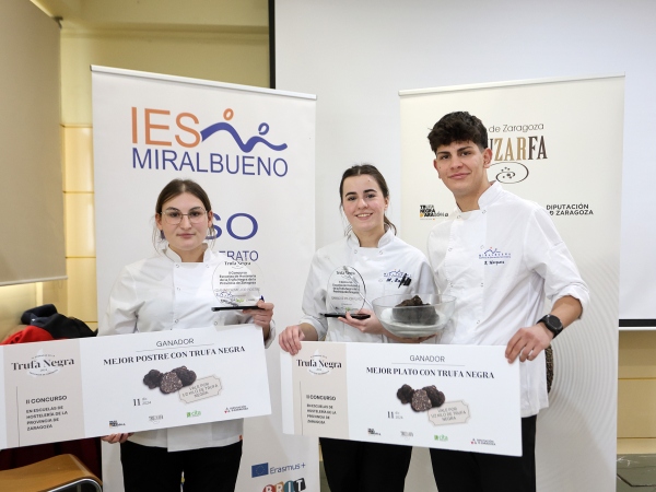 El IES Miralbueno gana el II Concurso de Cocina de Trufa Negra de las Escuelas de Hostelería de la provincia de Zaragoza